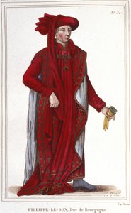 Portrait de Philippe III le Bon (1396-1467), Duc de Bourgogne gravure de 1830 - Unknown artist