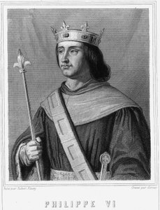 Portrait de Philippe VI de Valois (1294 - 1350), roi de France - dans « Histoire des Français » par Lavallée, gravure - Unknown artist
