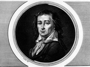 Portrait de Pierre Gaspard Chaumette (1763-1794), homme politique français. Gravure dans « Collection complète des tableaux historiques de la Révolution française, en trois volumes. » 1804.