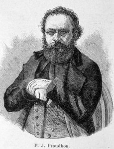 Portrait de Pierre Joseph Proudhon (1809 - 1865), socialiste français - Unknown artist
