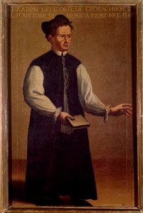 Portrait de Pietro Aaron (Aron) (1489-1545), théoricien de la musique italienne. Peinture anonyme. 16e siècle. Bologne, Civico museo bibliografico - Unknown artist