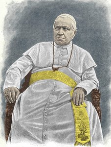 Portrait de Pie IX (1792-1878), 253e pape (1846-1878).