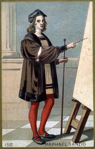 Portrait de Raphaël (Raffaello Sanzio 1483 - 1520). Chromolithographie de la fin du XIXe siècle. - Unknown artist