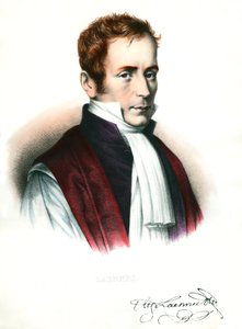 Portrait de René Laennec (1781-1826) médecin français Gravure du 19ème siècle Collection privée