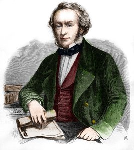 Portrait de Richard Cobden. Économiste et homme politique britannique (1804 -1865). Gravure de 1866. - Unknown artist