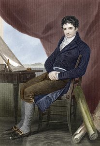 Portrait de Robert Fulton (1765 - 1815), mécanicien naval américain (Nautilus). Gravure du 19ème siècle - Unknown artist