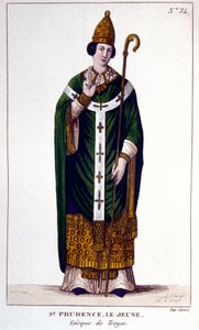 Portrait de Saint Prudence par Troyes, évêque de Troyes (IXe siècle). - Unknown artist
