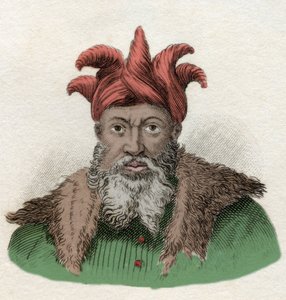 Portrait de Saladin (1138-1193) (Salah al Din Yusuf al-Ayyubi (al Ayyubi) commandant militaire contre les Croisés en Égypte. Gravure du 19ème siècle. - Unknown artist