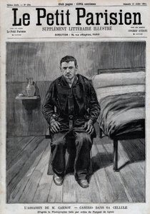 Portrait de Sante Caserio (1873-1894) anarchiste italien, assassin de Sadi Carnot, en prison. Gravure dans « Le Parisien » - Unknown artist