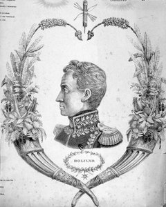 Portrait de Simon Bolivar (1783-1830), général et homme d