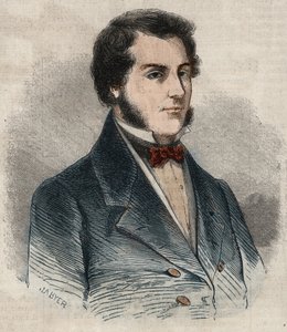 Portrait de Sir James Brooke, connu sous le nom de Rajah de Sarawak (1803-1868) aventurier britannique premier rajah blanc de Sarawak. Gravure dans "Le Monde illustré" de 1857. Collection privée. - Unknown artist