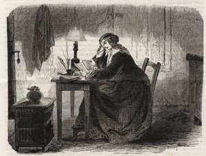 Portrait de Sophie Germain (1776-1831) mathématicienne française - gravure 1860 - Unknown artist