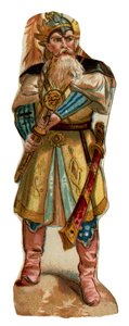 Portrait de Tamerlan (1336-1405) (ou Timur Lang, « Timur le boiteux »). Chromolithographie, fin du XIXe siècle - Unknown artist