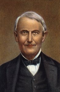 Portrait de Thomas Alva Edison, scientifique et inventeur américain.
