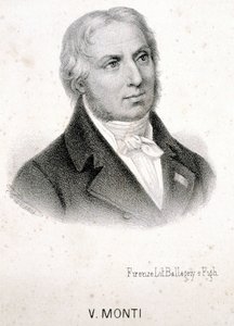Portrait de Vincenzo Monti (1754 - 1828), poète italien, gravure du 19e siècle