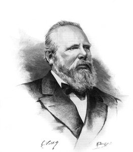 Portrait de Guillaume III (1817-1890) Roi des Pays-Bas. Gravure dans "Le monde illustré" - Unknown artist