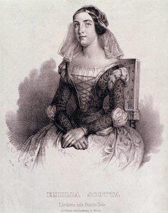 Portrait de la chanteuse Emilia Scotta dans l