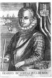 Portrait du duc de Guise (Henri Ier de Lorraine, dit le Balafré (1550 - 1588)). Gravure du 17e siècle. - Unknown artist