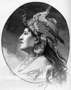 Portrait de la femme de lettres Judith Gautier (1845-1917) en 1888. - Unknown artist