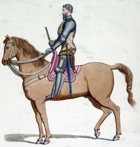 Portrait à cheval de Bernabo Visconti (1319-1385), Seigneur de Milan - Unknown artist