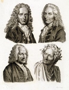 Portraits de Voltaire à différents âges - gravure - Unknown artist