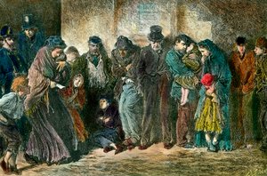 Pauvreté à Londres à la porte d
