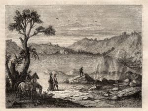 Solfatare de Pouzzoles, près de Naples - Solfatare de Pouzzoles, Italie - gravure dans 