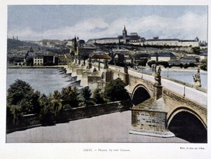 Prague, Pont Charles, fin du 19ème siècle - Unknown artist