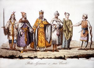 Prêtre Jean et sa cour. Gravure sd début du XIXe siècle - Unknown artist