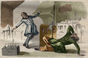 Le professeur Georges Guillaume (Wilhelm) Richmann (1711-1753) mort dans son atelier suite à une expérience avec un électromètre - Unknown artist