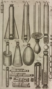 Fusées et instruments pyrotechniques, gravure tirée du Grand Art d