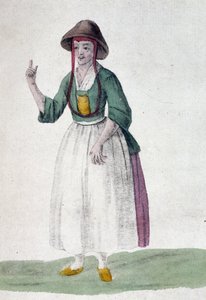 Femme quaker - dessin, début 19e siècle - Unknown artist
