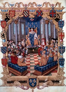 Représentation du roi François Ier (1494-1547) entouré de ses douze pairs. D