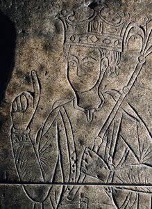 Représentation de Sanchez II Garcia (1010-1029), Comte de Castille. Bas-relief sculpté sur la tombe du Monastère de San Salvador, à Ona (Espagne). - Unknown artist