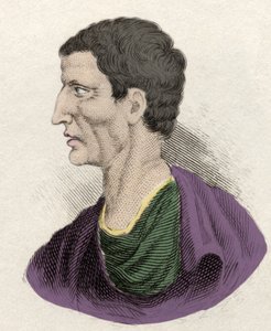 Représentation du politicien romain Lucius Cornelius Sulla (Silla ou Sylla) (138-68 av. J.-C.). Gravure du 19ème siècle.