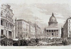 Révolution de 1848 : Attaque du Panthéon le 24 juin 1848 - dans « Histoire populaire contemporaine » - Unknown artist
