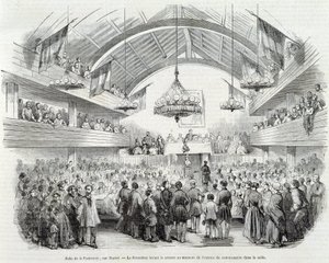 Révolution de 1848 : Salle de la Fraternité, Rue Martel, le Président ajourne la séance à l