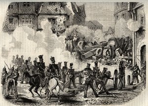 Révolutions 1848 - 1849, Allemagne, Francfort - Les troupes prennent d