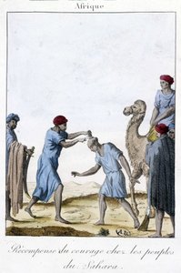 Récompense pour le courage parmi les peuples du Sahara - Gravure - Unknown artist