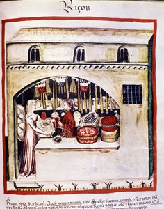 Vendeur de riz - dans Tacuinum Sanitatis - Unknown artist