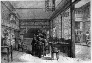 Riche Chinois chez son barbier. Gravure dans « Le Journal de la Jeunesse » - Unknown artist