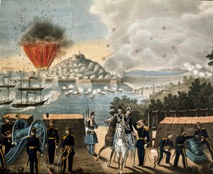 Risorgimento - Expédition des Mille ou Chemises rouges par Giuseppe Garibaldi - Siège de Gaète, Italie - Unknown artist