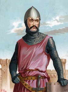 Rodrigo Díaz de Vivar, connu sous le nom de Cid Campeador, héros espagnol (1043-1099). d