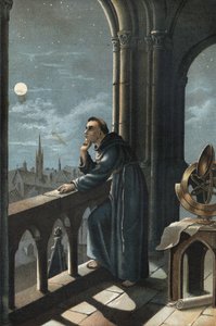 Roger Bacon à Oxford. Moine franciscain, théologien, philosophe et érudit anglais (Ilchester, Somerset, vers 1214 à Oxford)
