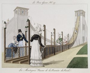 Montagnes russes à la Barrière du Roule, début 19e siècle - dans "Le Bon Genre", n°97 - Unknown artist