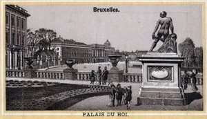 Palais Royal de Bruxelles, Belgique. Chromolithographie de la fin du 19e siècle. - Unknown artist