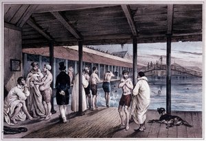 École de natation royale à Paris, début du 19ème siècle