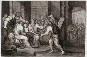 Bible de Royaumont, Nouveau Testament : Circoncision de Jésus-Christ. Illustration de 1811.
