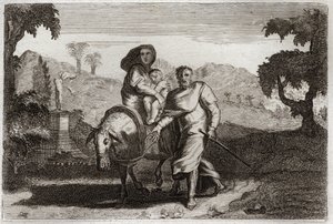 Bible de Royaumont, Nouveau Testament : Fuite en Égypte. - Unknown artist
