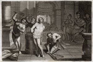 Bible de Royaumont, Nouveau Testament : Flagellation de Jésus-Christ. Illustration de 1811 - Unknown artist